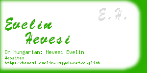 evelin hevesi business card